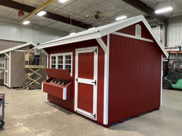 10'x12' Quaker Gable Wood Panel Chicken Coop