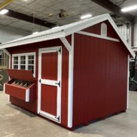 10'x12' Quaker Gable Wood Panel Chicken Coop