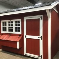 8'x12' Quaker Gable Wood Panel Chicken Coop
