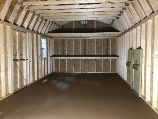 12'x24' High Barn Wood Panel Shed