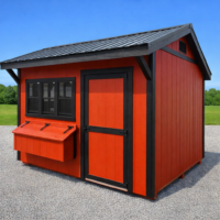 8'x12' Quaker Gable Wood Panel Chicken Coop