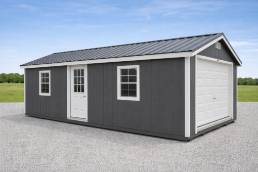 72075 12'x24' Ranch Gable Wood Panel Garage
