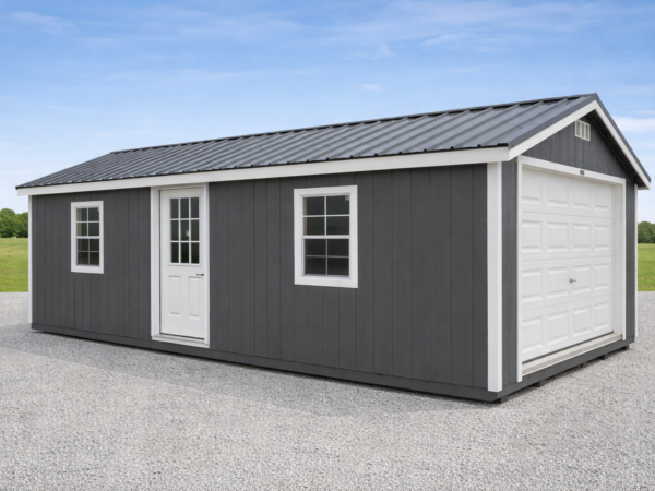 12'x24' Ranch Gable Wood Panel Garage