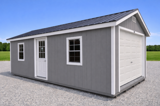 72080 12'x24' Ranch Gable Wood Panel Garage