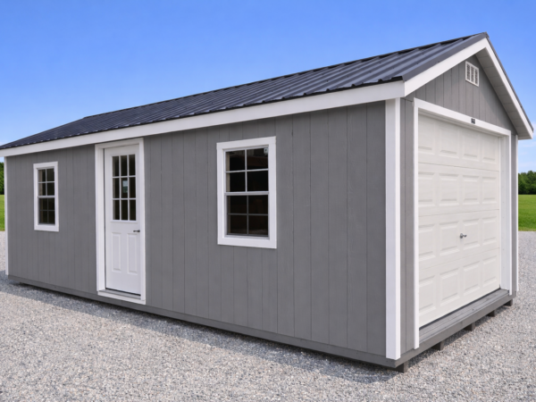 12'x24' Ranch Gable Wood Panel Garage