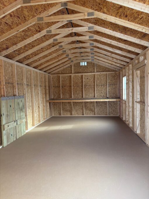 12'x24' Economy Ranch Gable Wood Shed