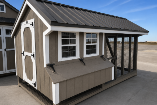 7'x14' Quaker Chicken Coop Combo