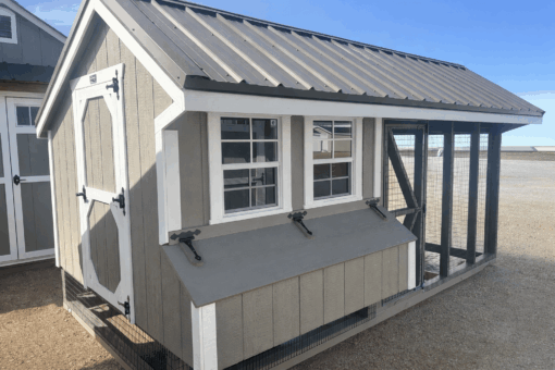 104506-4 7'x14' Quaker Chicken Coop Combo