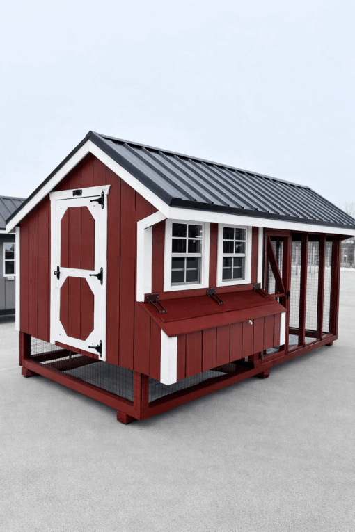 7'x14' Quaker Chicken Coop Combo
