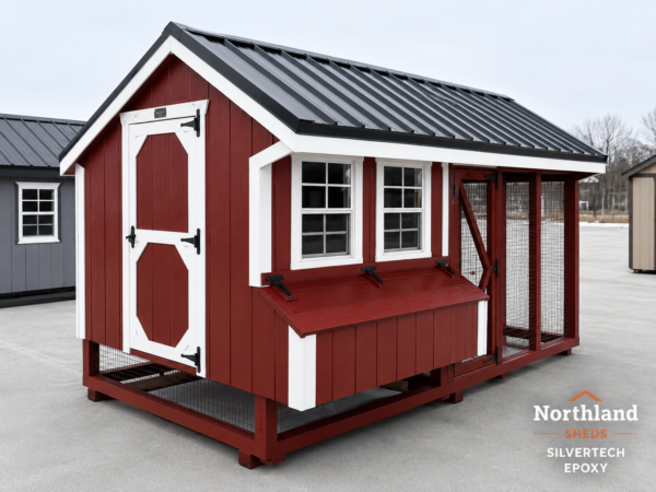 7'x14' Quaker Chicken Coop Combo