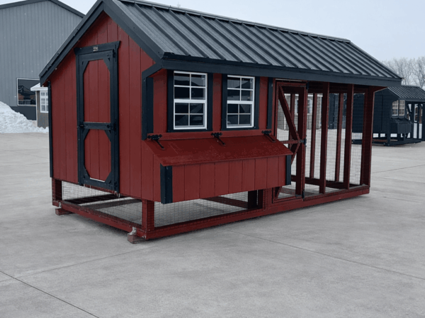 7'x14' Quaker Chicken Coop Combo