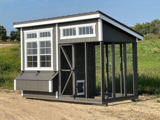 6'x12' Studio Chicken Coop Combo