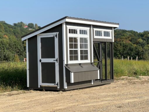 6'x12' Studio Chicken Coop Combo