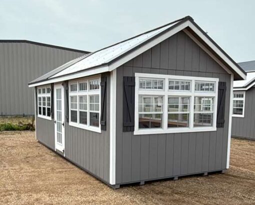 10'x24' Greenhouse - Shed Combo