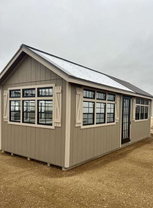10'x24' Greenhouse Shed Combo