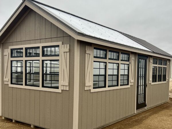 10'x24' Greenhouse Shed Combo