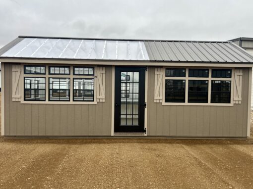 10'x24' Greenhouse Shed Combo