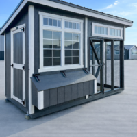6'x12' Studio Chicken Coop Combo