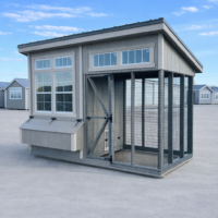 6'x12' Studio Chicken Coop Combo