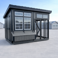 6'x12' Studio Chicken Coop Combo