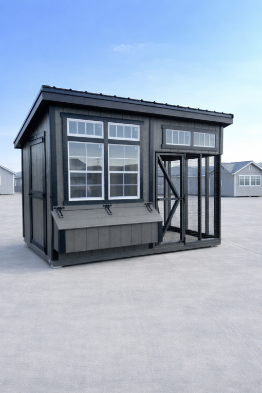 6'x12' Studio Chicken Coop Combo