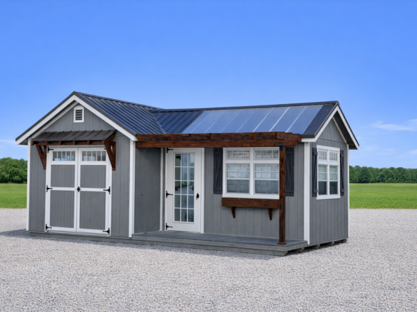 12'x22' Greenhouse & Garden Shed Combo