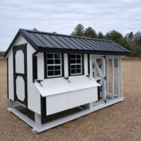 6'x12' Quaker Chicken Coop Combo