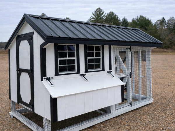 6'x12' Quaker Chicken Coop Combo