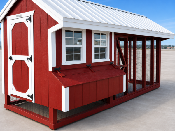 104622 7'x16' Quaker Chicken Coop Combo