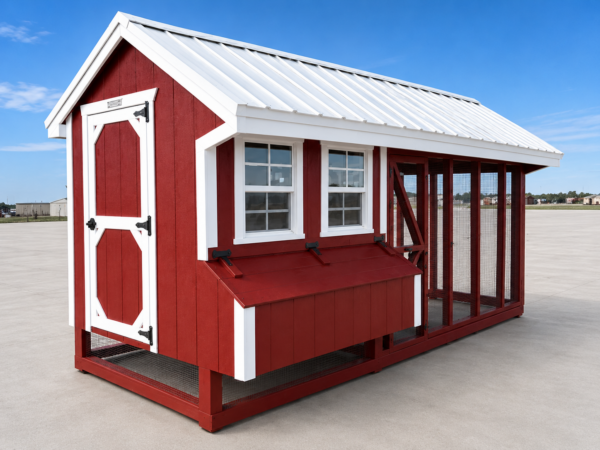 104622 7'x16' Quaker Chicken Coop Combo