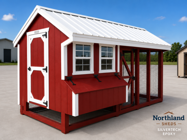 7'x16' Quaker Chicken Coop Combo
