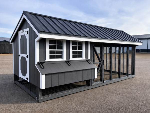 7'x16' Quaker Chicken Coop Combo