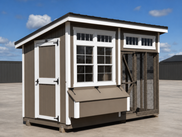 6'x12' Studio Chicken Coop Combo