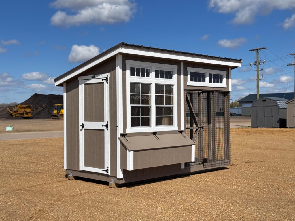 万*郎様 Simply Complicated BLACKDYED CREWNE 6'x12' Studio Chicken Coop Combo For Sale| #104625 | Northland Sheds