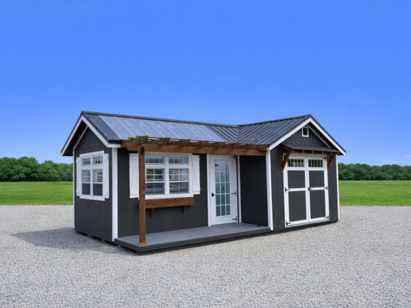 12'x22' Greenhouse & Garden Shed Combo