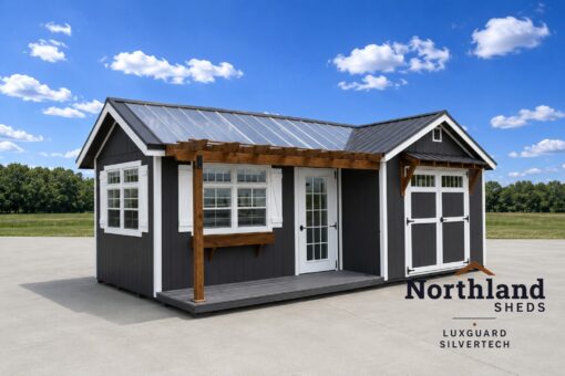 12'x22' Greenhouse & Garden Shed Combo