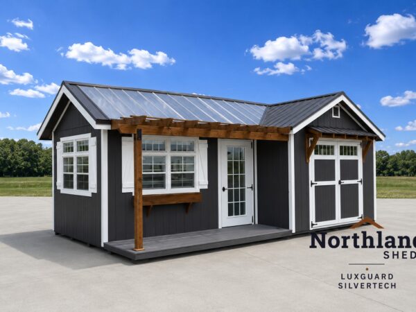 12'x22' Greenhouse & Garden Shed Combo