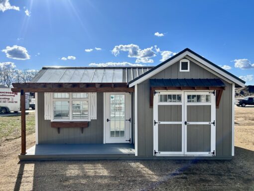 12'x22' Greenhouse & Garden Shed Combo