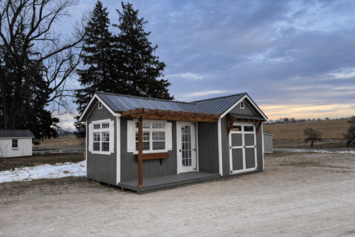 12'x22' Greenhouse & Garden Shed Combo