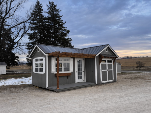 12'x22' Greenhouse & Garden Shed Combo