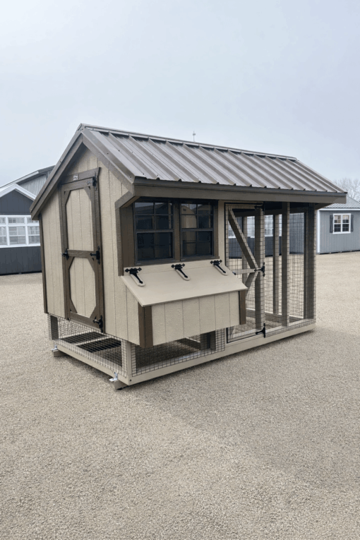 6'x10' Quaker Chicken Coop Combo