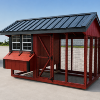 6'x10' Quaker Chicken Coop Combo