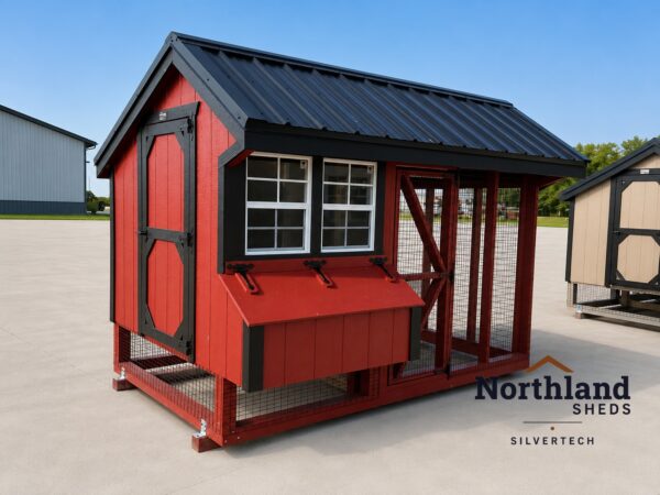 6'x10' Quaker Chicken Coop Combo