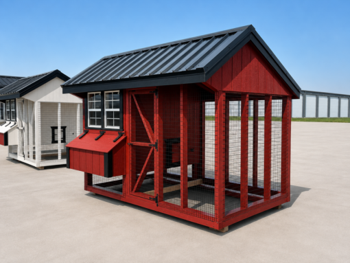 6'x10' Quaker Chicken Coop Combo