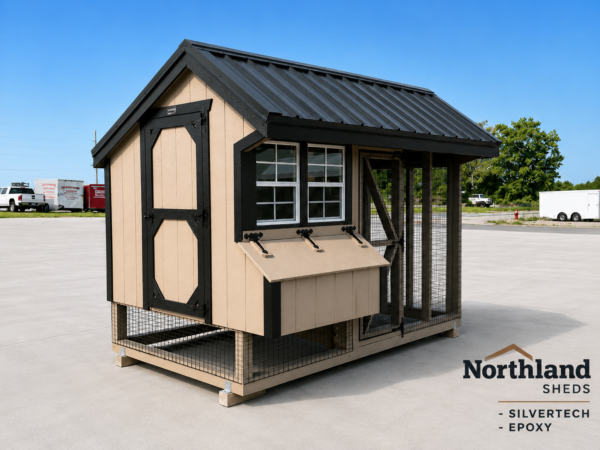 6'x10' Quaker Chicken Coop Combo