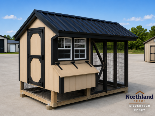 6'x10' Quaker Chicken Coop Combo