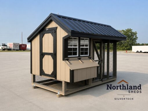 6'x10' Quaker Chicken Coop Combo