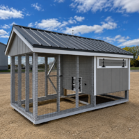 104662 1 6'x12' Quaker Chicken Coop Combo