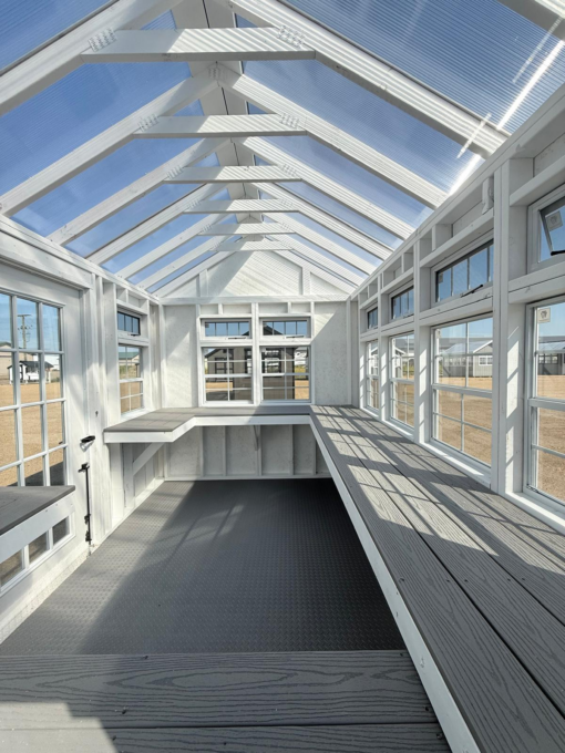 104663-4 8'x12' Greenhouse Deluxe Style