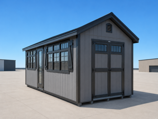 104666-1 10'x24' Greenhouse Shed Combo
